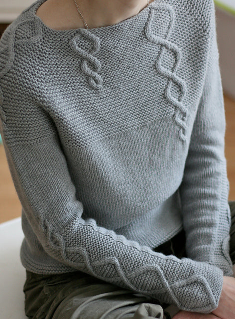 Soft Cable Sweater Knitting Pattern