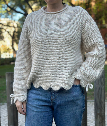 Scallop Sweater Knitting Pattern