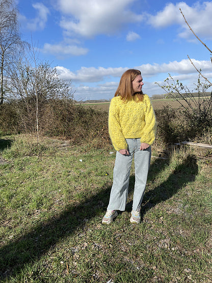 Chunky Lace Sweater Knitting Pattern