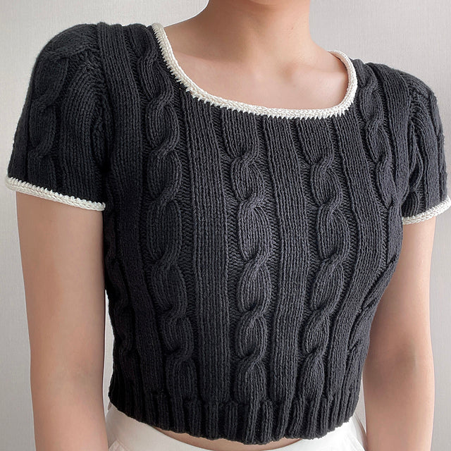 Cable Square Top Knitting Pattern