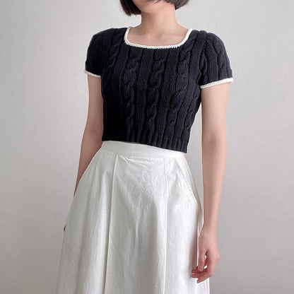 Cable Square Top Knitting Pattern