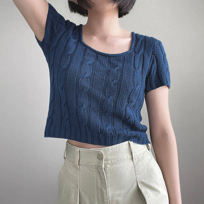 Cable Square Top Knitting Pattern