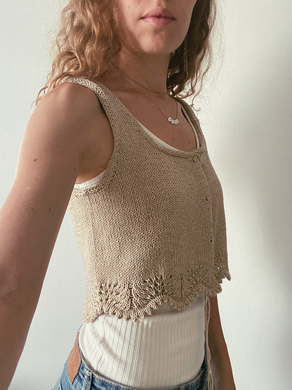 Textured Sleeveless Top Knitting Pattern
