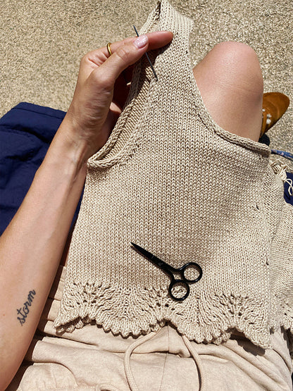 Textured Sleeveless Top Knitting Pattern