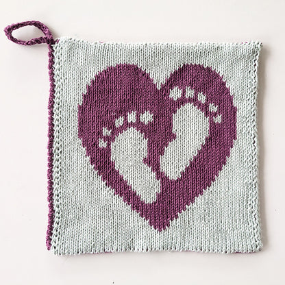 Washcloth Baby Feet Knitting Pattern