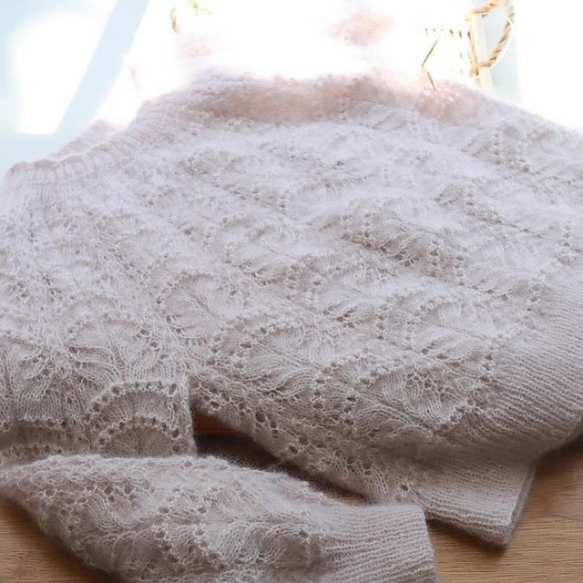 Airy Lace Sweater  Knitting Pattern