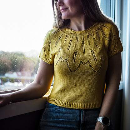 Leaf Tee Knitting Pattern