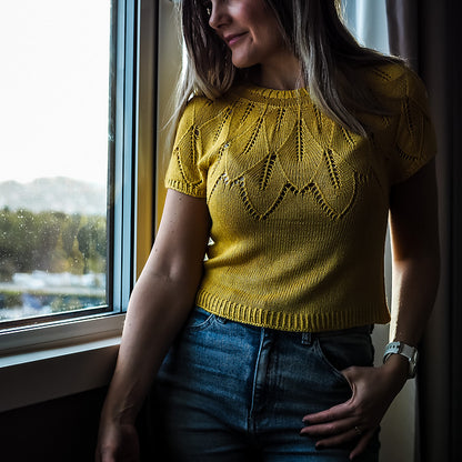 Leaf Tee Knitting Pattern