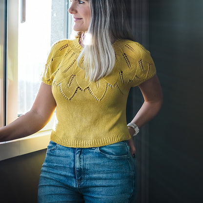 Leaf Tee Knitting Pattern