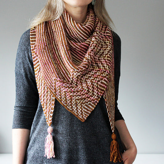 Zigzag Mosaic Shawl Knitting Pattern