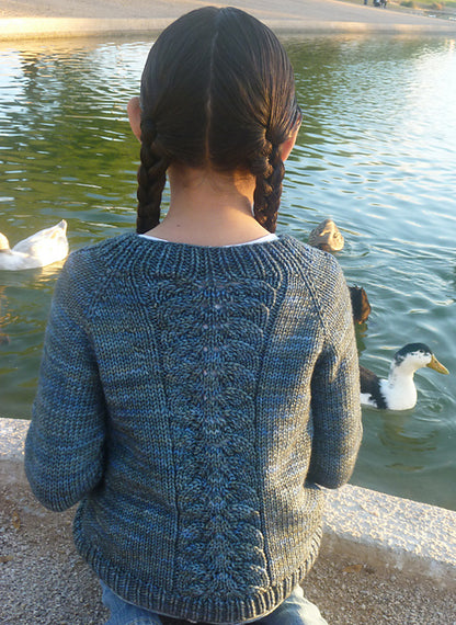 Kids Lace Sweater Knitting Pattern