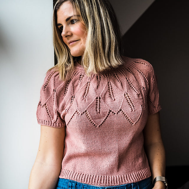 Leaf Tee Knitting Pattern