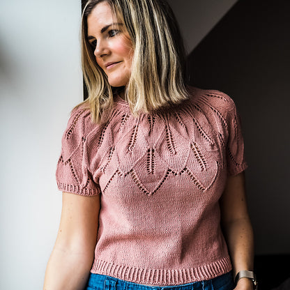 Leaf Tee Knitting Pattern