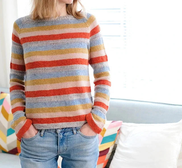 Colorline Sweater Knitting Pattern