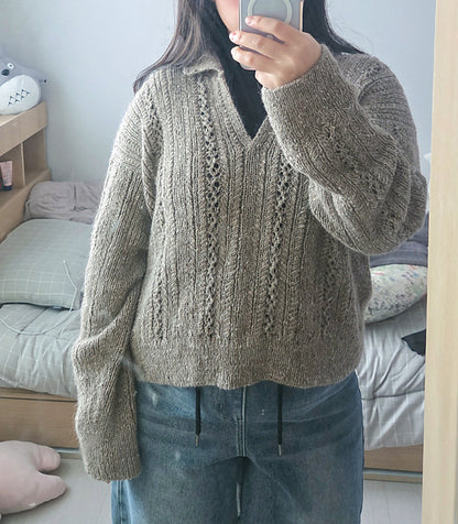 Textured Polo Knitting Pattern