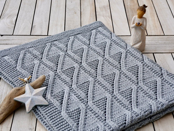 Textured Baby Blanket Knitting Pattern