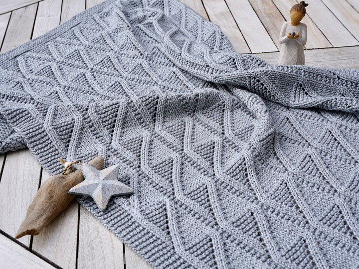 Textured Baby Blanket Knitting Pattern