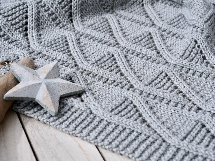 Textured Baby Blanket Knitting Pattern
