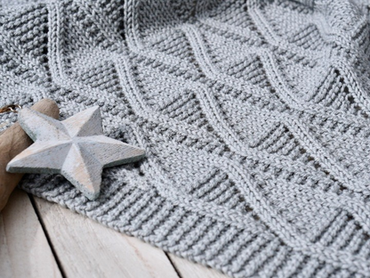 Textured Baby Blanket Knitting Pattern