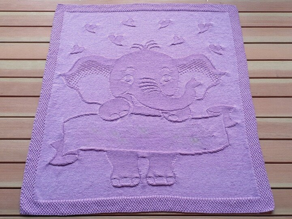 Elephant Baby Blanket Knitting Pattern
