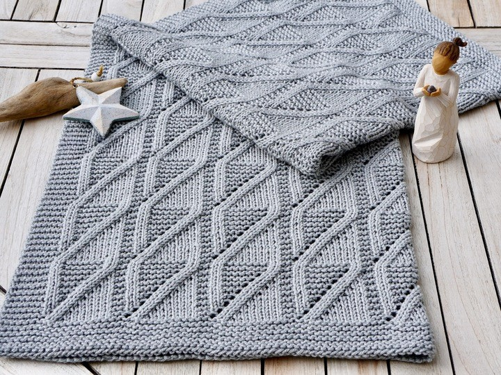 Textured Baby Blanket Knitting Pattern