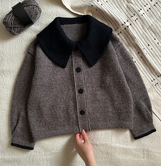 Kids Collar Jacket Knitting Pattern