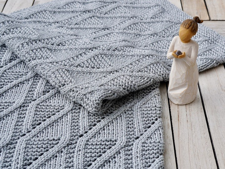 Textured Baby Blanket Knitting Pattern
