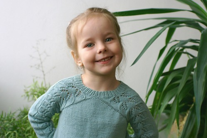 Kids Lace Sweater Knitting Pattern