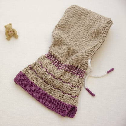 Kids Hooded Cowl Knitting Pattern