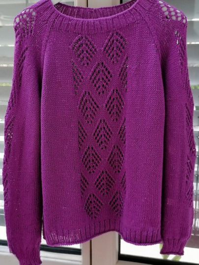 Tree Lace Raglan Knitting Pattern