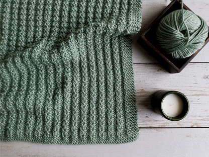 Textured Throw Blanket Knitting Pattern