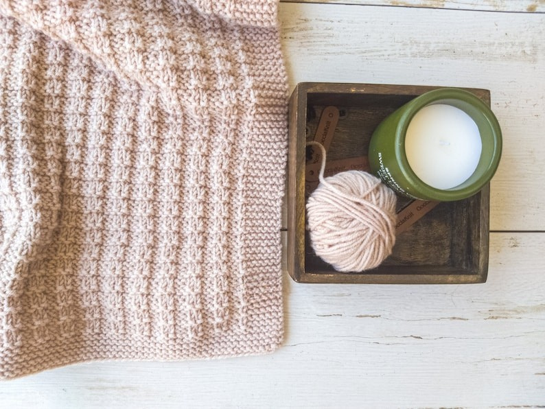 Textured Throw Blanket Knitting Pattern