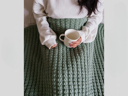Textured Throw Blanket Knitting Pattern