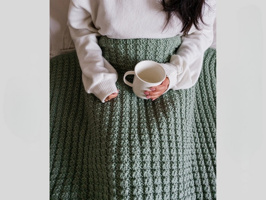 Textured Throw Blanket Knitting Pattern