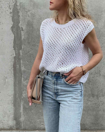 Sleeveless Summer Top Knitting Pattern