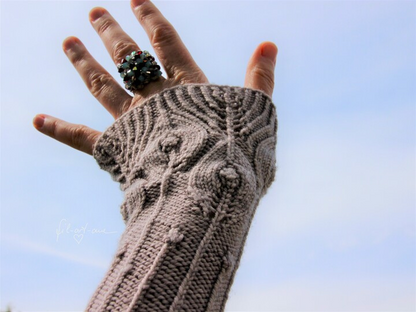 Lace Wrist Warmers Knitting Pattern