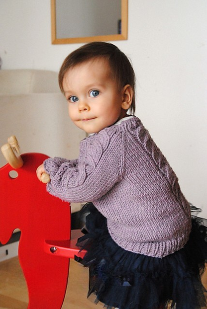 Kids Lace Sweater Knitting Pattern