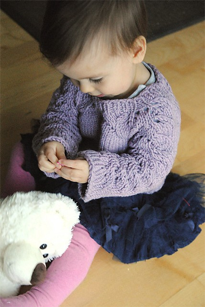 Kids Lace Sweater Knitting Pattern