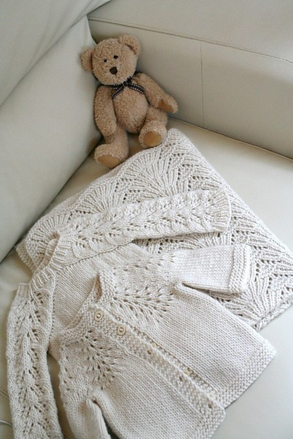 Kids Lace Sweater Knitting Pattern
