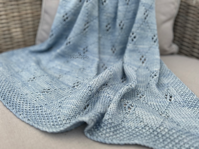 Diamond Baby Blanket Knitting Pattern