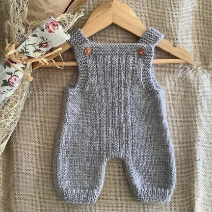Grey Overalls Knitting Pattern