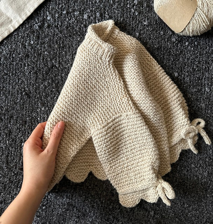 Baby Scallop Sweater Knitting Pattern