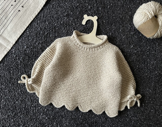 Baby Scallop Sweater Knitting Pattern