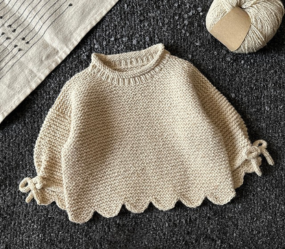 Baby Scallop Sweater Knitting Pattern