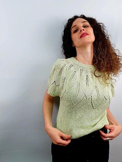 Leaf Tee Knitting Pattern