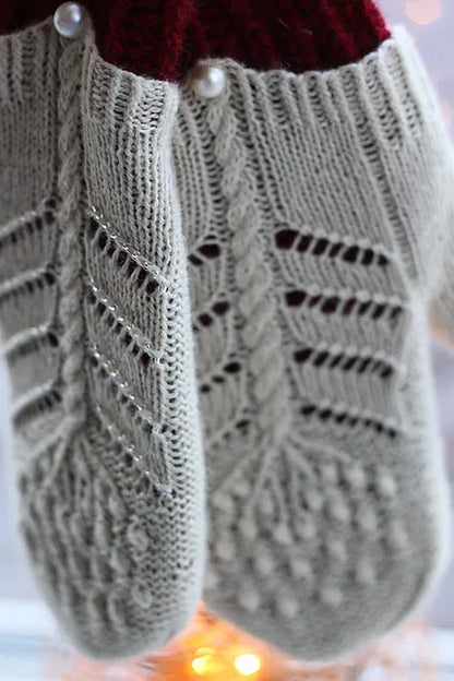 Beaded Lace Mittens Knitting Pattern