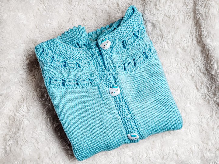 Kids Lace Cardigan Knitting Pattern