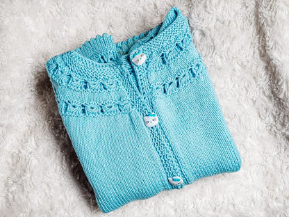 Kids Lace Cardigan Knitting Pattern
