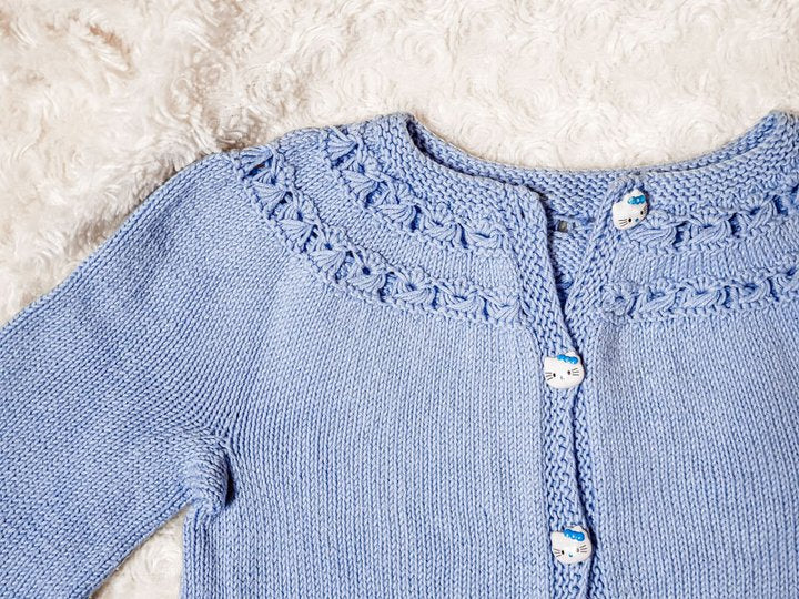 Kids Lace Cardigan Knitting Pattern
