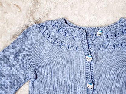 Kids Lace Cardigan Knitting Pattern